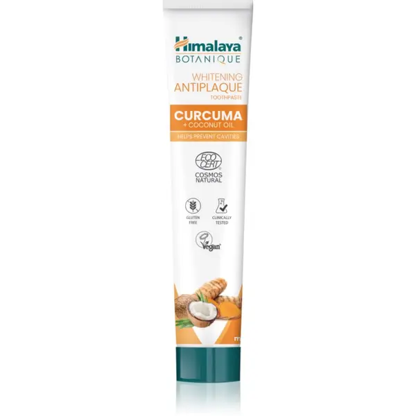 Himalaya Herbals Himalaya Herbals Whitening Antiplaque Curcuma & Coconut Oil паста за зъби против зъбна плака и за здрави венци 75 мл.