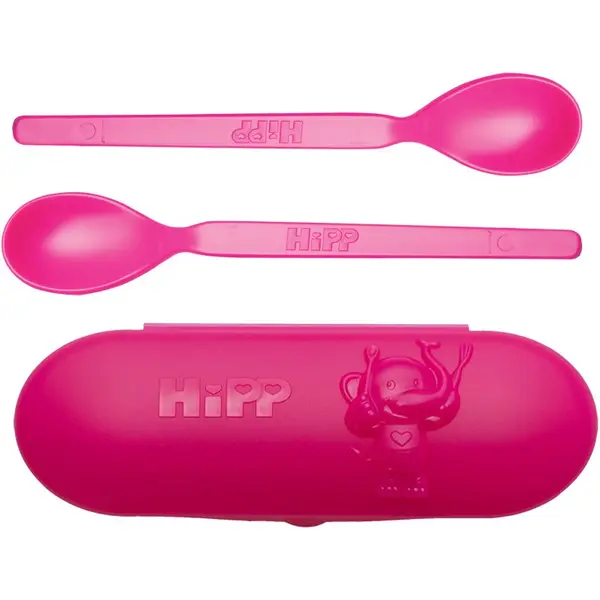 Hipp Hipp Spoons Set сет за хранене на път Pink