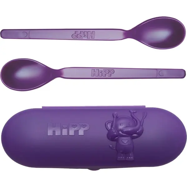 Hipp Hipp Spoons Set сет за хранене на път Purple