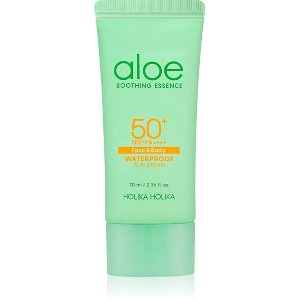 Holika Holika Holika Holika Aloe Soothing Essence водоустойчив крем за слънчеви бани SPF 50+ 70 мл.