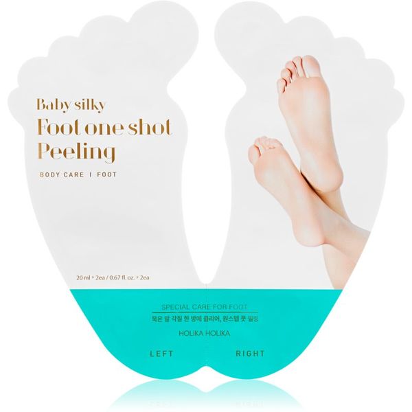 Holika Holika Holika Holika Baby Silky Foot ексфолираща маска за напукани ходила+ чорапи 2 x 20 мл.