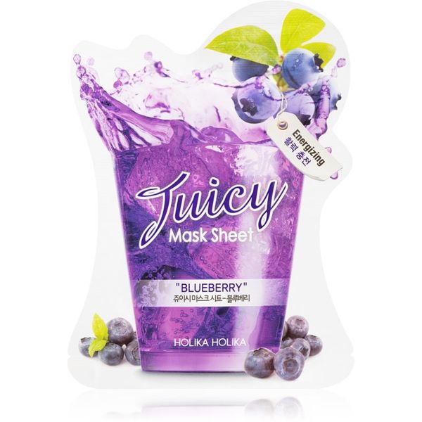 Holika Holika Holika Holika Juicy Mask Sheet Blueberry платнена маска за лице с енергизиращ ефект 20 мл.