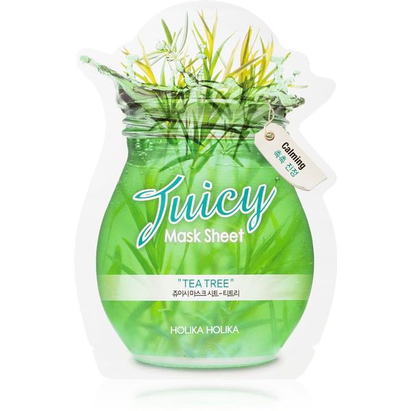 Holika Holika Holika Holika Juicy Mask Sheet Tea Tree платнена маска против несъвършенствата на акнозна кожа 20 мл.