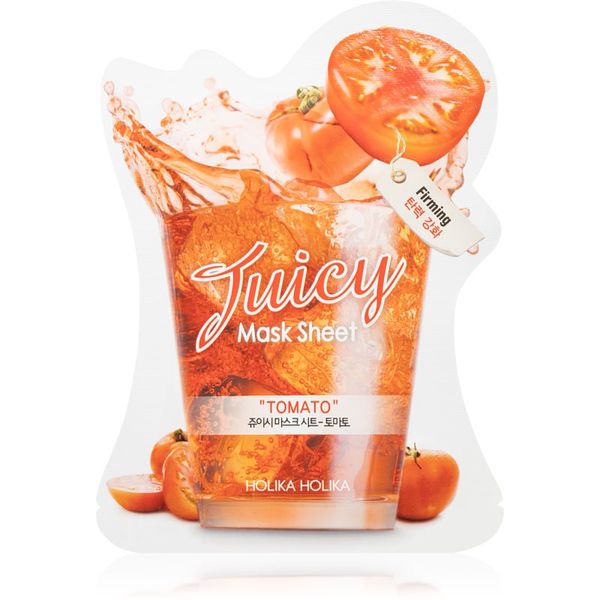 Holika Holika Holika Holika Juicy Mask Sheet Tomato стягаща платнена маска за контурите на лицето 20 мл.