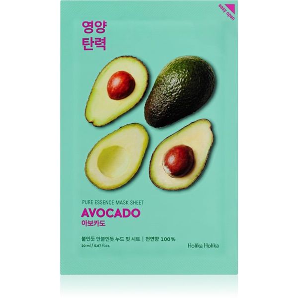 Holika Holika Holika Holika Pure Essence Avocado успокояваща платнена маска 20 мл.