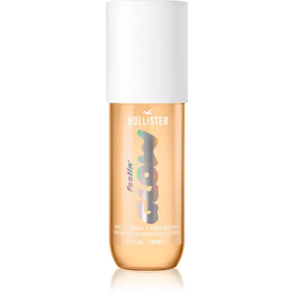 Hollister Hollister Feelin' Glow парфюмна мъгла за тяло и коса за жени Vanilla 198 мл.
