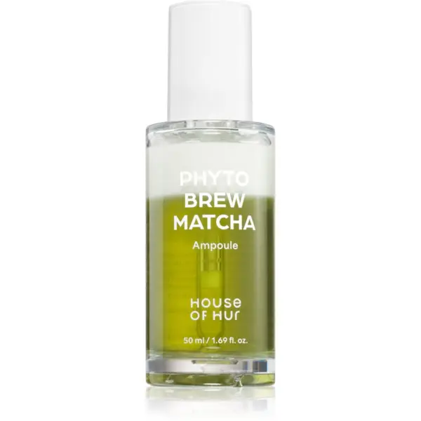 House of Hur House of Hur Phyto Brew Matcha Ampoule хидратиращ и успокояващ серум за озаряване на лицето 50 мл.