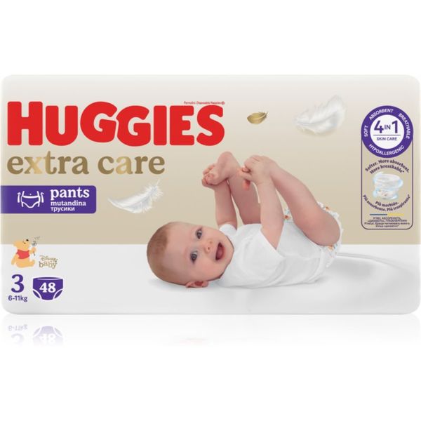 Huggies Huggies Extra Care Pants Size 3 еднократни пелени гащички 6 - 11 kg 48 бр.