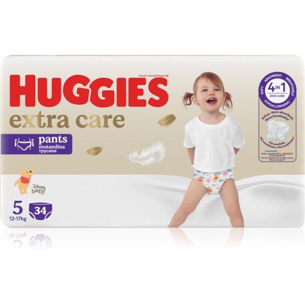 Huggies Huggies Extra Care Pants Size 5 еднократни пелени гащички 12 - 17 kg 34 бр.