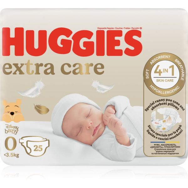 Huggies Huggies Extra Care Size 0 еднократни пелени