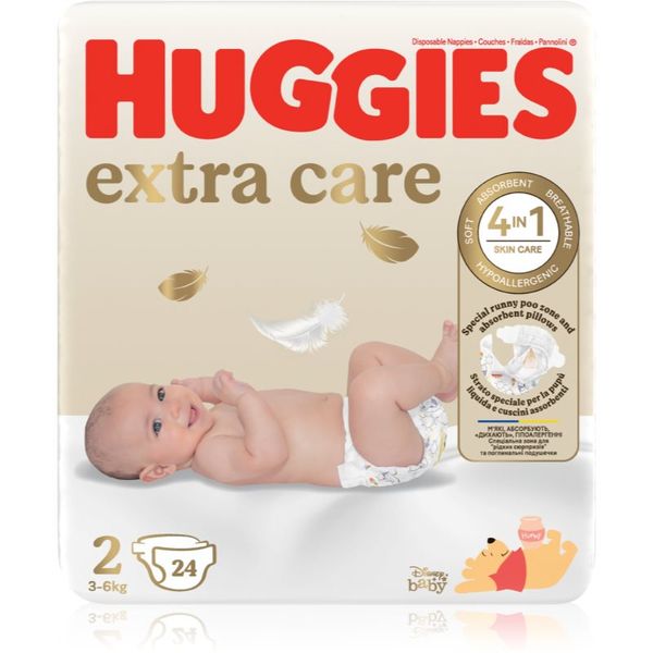 Huggies Huggies Extra Care Size 2 еднократни пелени 3-6 kg 24 бр.