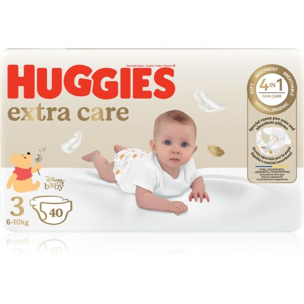 Huggies Huggies Extra Care Size 3 еднократни пелени 6-10 kg 40 бр.
