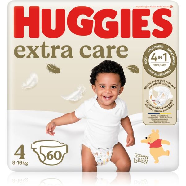 Huggies Huggies Extra Care Size 4 еднократни пелени 8-16 kg 60 бр.