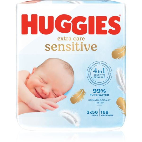 Huggies Huggies Extra Care Triplo мокри кърпички за деца 3x56 бр.