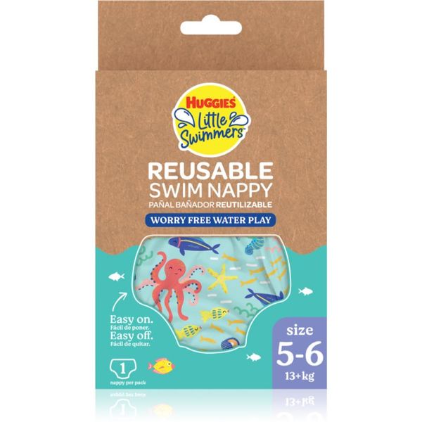 Huggies Huggies Little Swimmers Reusable 5/6 пелени бански, които се перат 13 kg+ 1 кг