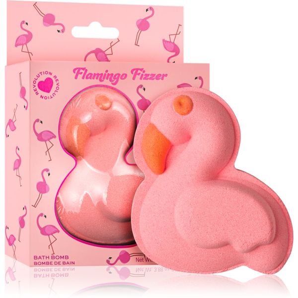 I Heart Revolution I Heart Revolution Bath Fizzer Flamingo бомбичка за вана с аромат Pineapple & Peach 110 гр.