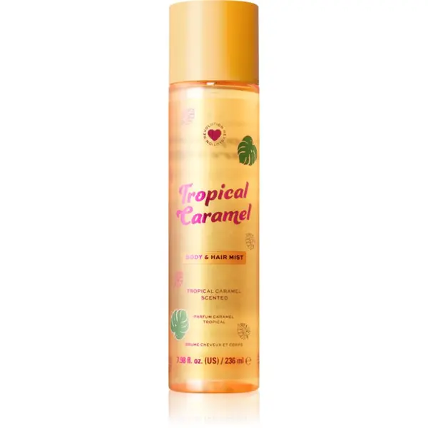 I Heart Revolution I Heart Revolution Tropical Caramel Body an Hair Mist Парфюмирана мъгла за тяло и коса за жени 236 мл.