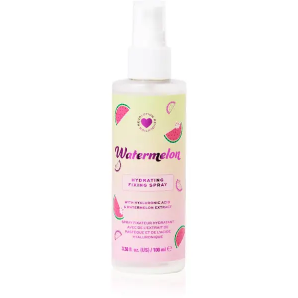 I Heart Revolution I Heart Revolution Watermelon Dewy Fixing Spray спрей за фиксация с хидратиращ ефект цвят Watermelon 100 мл.