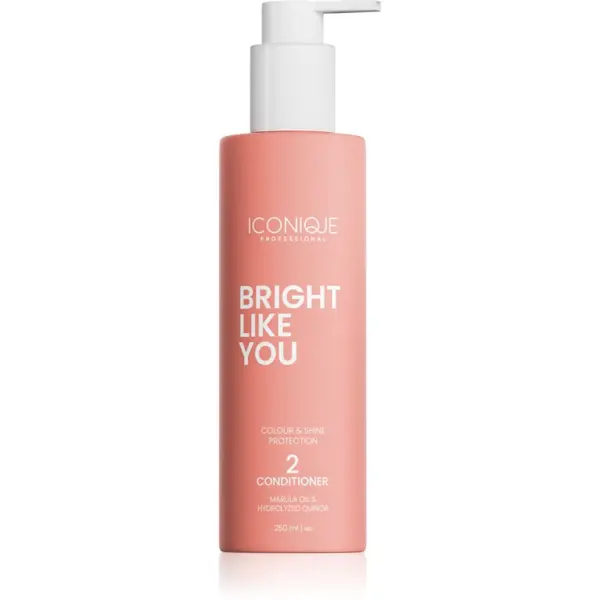 ICONIQUE Professional ICONIQUE Professional BRIGHT LIKE YOU Colour & Shine Protection Conditioner възстановяващ балсам за боядисана коса 250 мл.