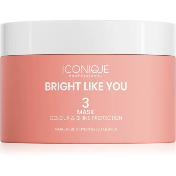 ICONIQUE Professional ICONIQUE Professional BRIGHT LIKE YOU Colour & Shine Protection Mask възстановяваща защитна маска за боядисана коса 200 мл.