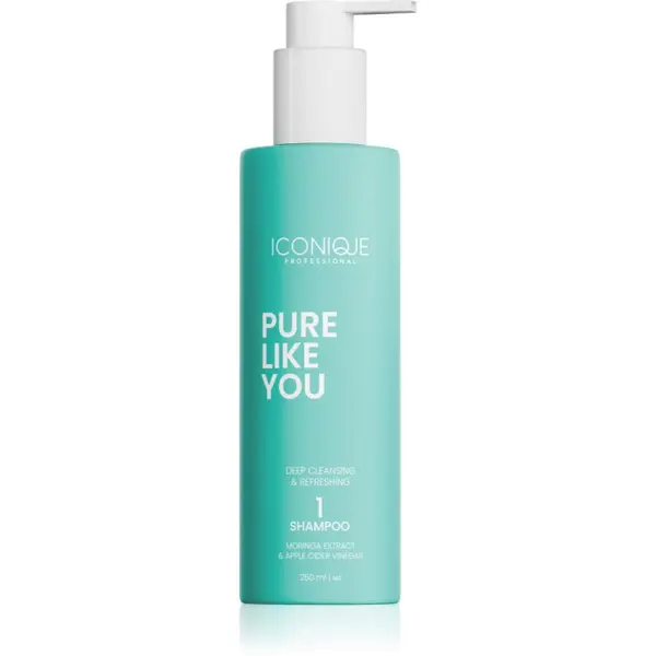 ICONIQUE Professional ICONIQUE Professional PURE LIKE YOU Deep Cleansing & Refreshing Shampoo дълбоко почистващ шампоан за мазна кожа на скалпа 250 мл.