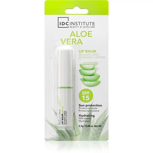 IDC INSTITUTE IDC Institute Aloe Vera балсам за устни SPF 15 2.4 гр.