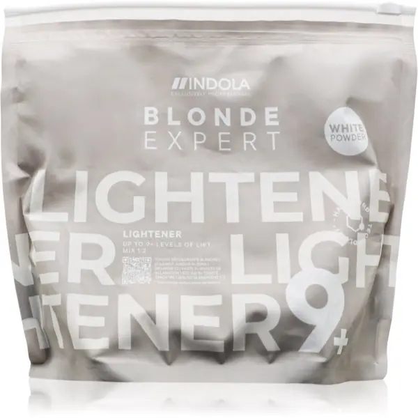 Indola Indola Blond Expert Lightener 9+ изсветляваща пудра за боядисана коса и коса с кичури White 450 гр.