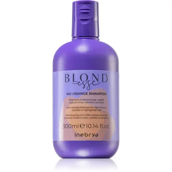 Inebrya Inebrya BLONDesse No-Orange Shampoo подхранващ шампоан неутрализиращ кафеникавите оттенъци 300 мл.