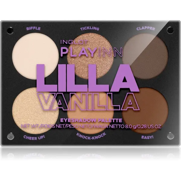 Inglot Inglot PlayInn Eyeshadow Palette палитра сенки за очи цвят Lilla Vanilla 8 гр.