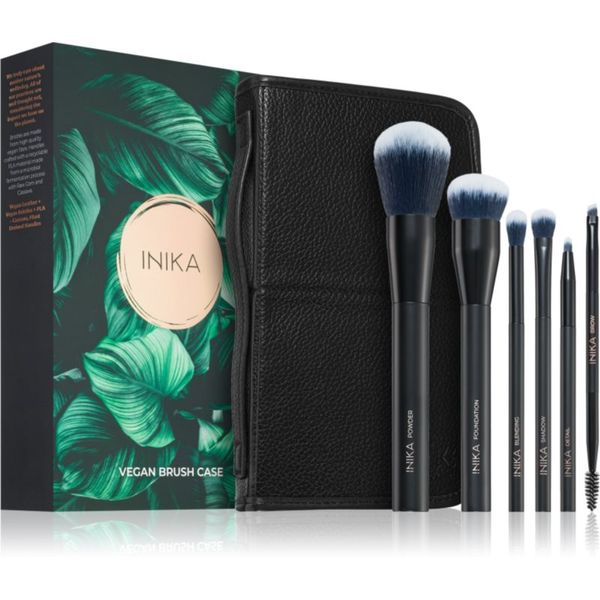 INIKA Organic INIKA Organic Brush Case With Brushes комплкет четки с калъф 6 бр.