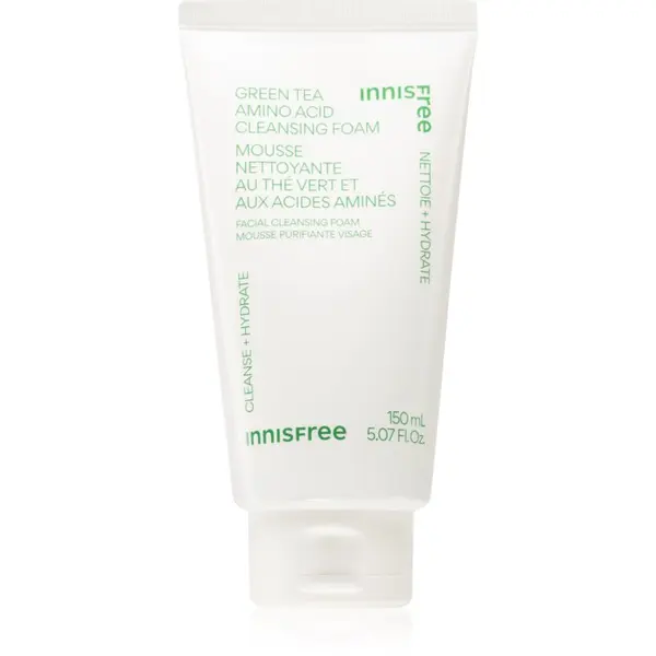 innisfree innisfree Green Tea Amino Acid Cleansing Foam нежна почистваща пяна с хидратиращ ефект 150 мл.