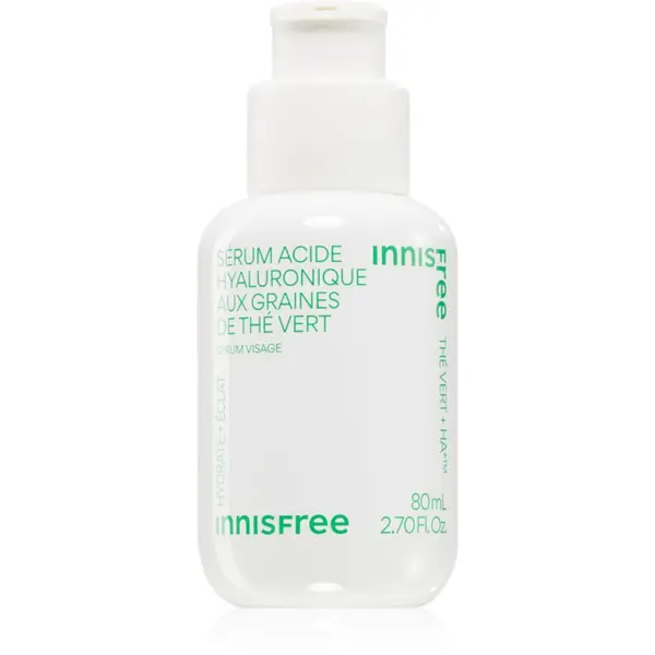 innisfree innisfree Green Tea Seed Hyaluronic Serum успокояващ серум за лице за освежаване и хидратация 80 мл.
