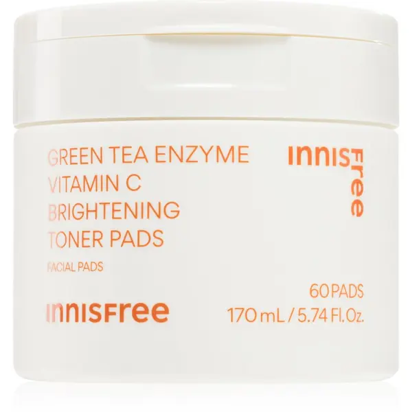 innisfree innisfree Green Tea Vitamin C Brightening Toner Pads тонизиращи възглавнички за освежаване и хидратация 60 бр.