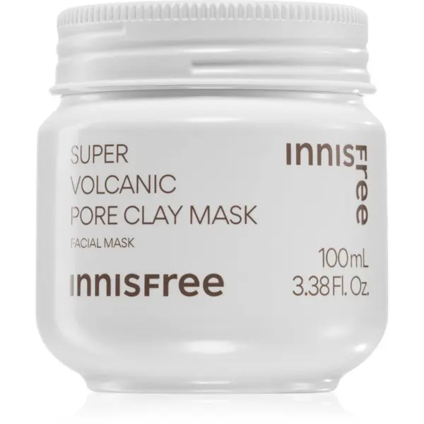 innisfree innisfree Super Volcanic Pore Clay Mask почистваща глинена маска за лице за изглаждане на кожата и минимизиране на порите 100 мл.