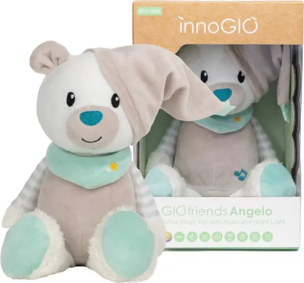innoGIO innoGIO GIOfriends Interactive Plush Toy играчка за заспиване с мелодия Angelo 1 бр.