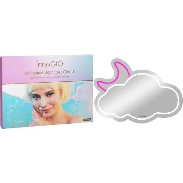 innoGIO innoGIO Vibes Cloud GIO-759C козметично огледалце с LED подсветка 41cm x 28cm x 1cm 1 бр.