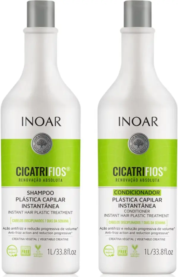 INOAR INOAR CicatriFios комплект за увредена и крехка коса 2x1000 мл.