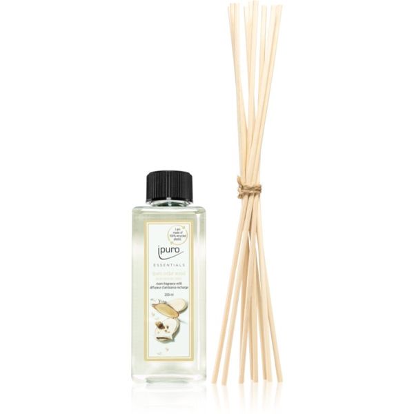 ipuro ipuro Essentials Cedar Wood пълнител за арома дифузери + Резервни пръчки за ароматни дифузери 200 мл.