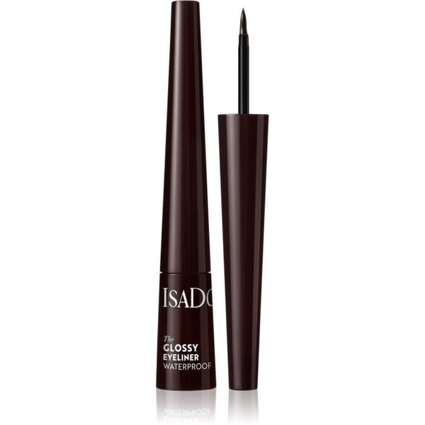 IsaDora IsaDora Glossy Eyeliner водоустойчива очна линия цвят 42 Dark Brown 2,5 мл.
