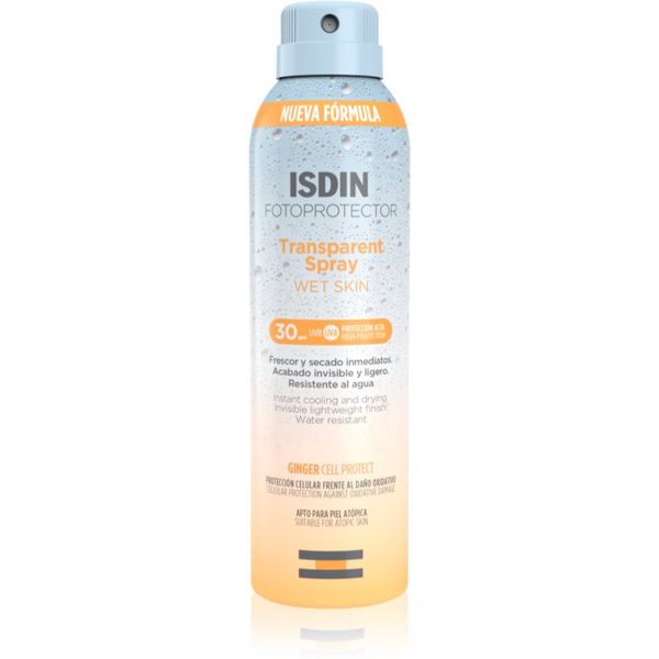 ISDIN ISDIN Transparent Spray Wet Skin транспарентен слънцезащитен спрей SPF 30 250 мл.