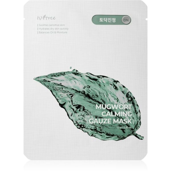 Isntree Isntree Real Mugwort успокояваща платнена маска за чувствителна и раздразнена кожа 1 бр.