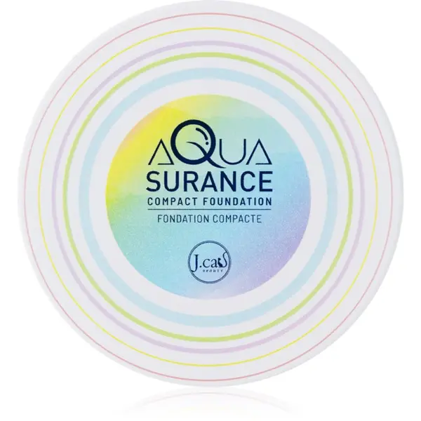 J.Cat Beauty J.Cat Beauty Aquasurance компактна пудра за средно до пълно покритие цвят 100 Porcelain 9 гр.