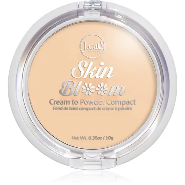 J.Cat Beauty J.Cat Beauty Skin Bloom компактен кремообразен фон дьо тен за пълно покритие цвят 102 Buff 7.5 гр.