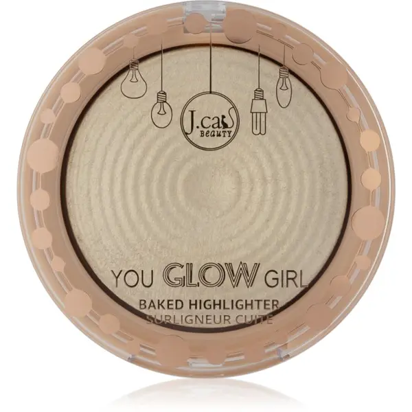 J.Cat Beauty J.Cat Beauty You Glow Girl печен хайлайтър цвят 101 White Goddess 8.5 гр.