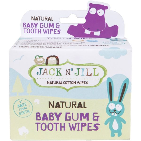 Jack N’ Jill Jack N’ Jill Natural мокри кърпички за защита на зъбите и венците 25 бр.
