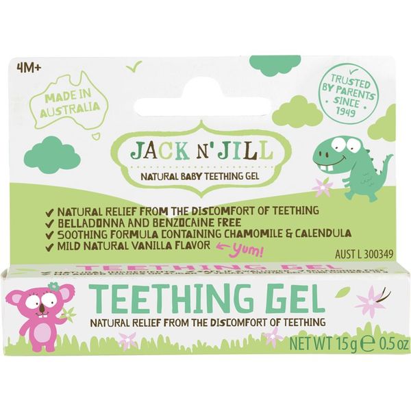 Jack N’ Jill Jack N’ Jill Teething Gel успокояващ гел за никнене на зъбки 4m+ 15 гр.