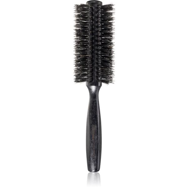 Janeke Janeke Black Line Tumbled Wood Hairbrush Ø 55mm кръгла четка за коса с влакна от найлон и глиган