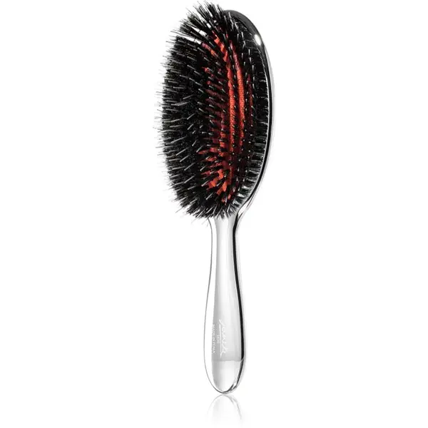 Janeke Janeke Chromium Line Air-Cushioned Brush with Bristles and Nylon Reinforcement овална четка за коса 22 x 7 cm 1 бр.