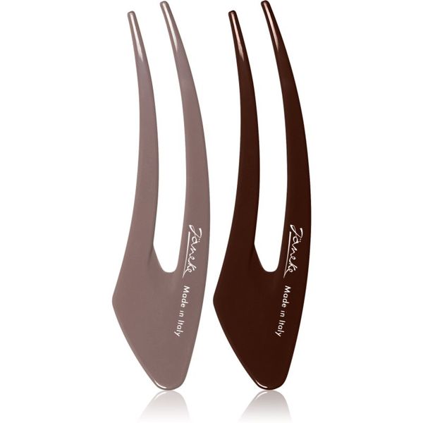 Janeke Janeke Hair Clip фиби за коса Brown 2x12,5 см