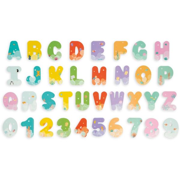 Janod Janod Bath Toy Letters & Numbers играчка за вода 2 y+ 36 бр.